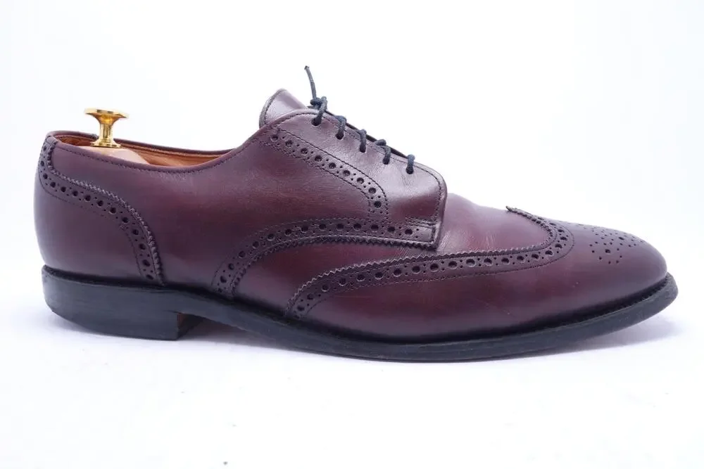Allen Edmonds Ashland Shoes Mens Size 12 D Brown Leather Wingtip Brogue Derby